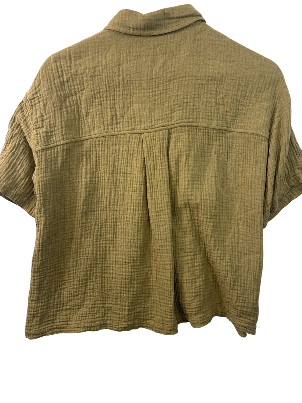 Magaschoni Organic Cotton Gauze Shirt Short Sleeve Top Women’s Size XS - Picture 2 of 7